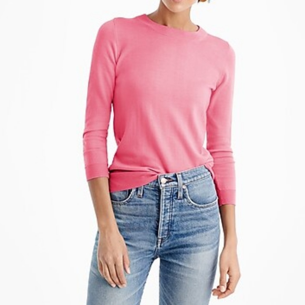 J. Crew Merino Wool Tippi Sweater Rose Pink - M